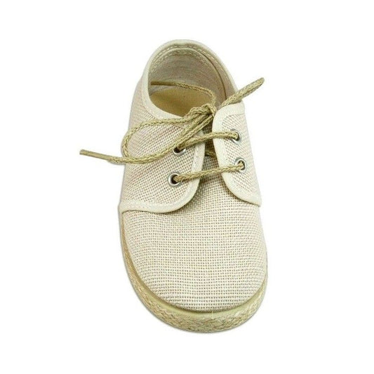 Blucher Lino con Suela Yute Beige