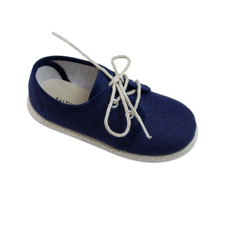 Blucher Lino con Suela Yute Marino